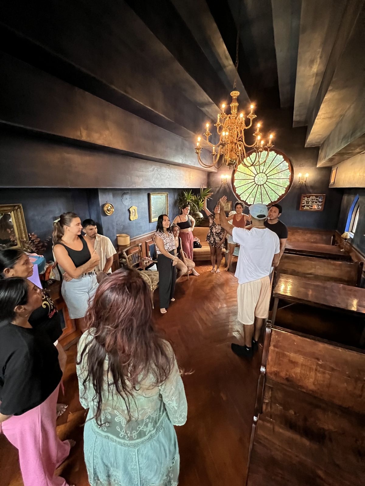 A theater class at La Guarida, a bar and cultural center in Tulum