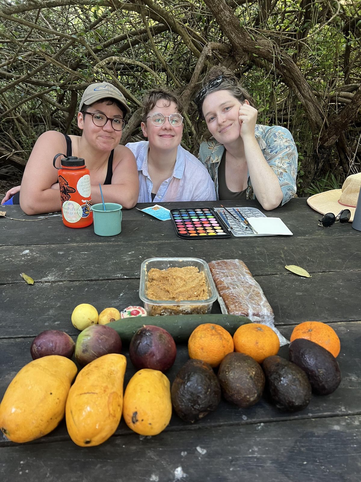 Picnic with local fruit on tour